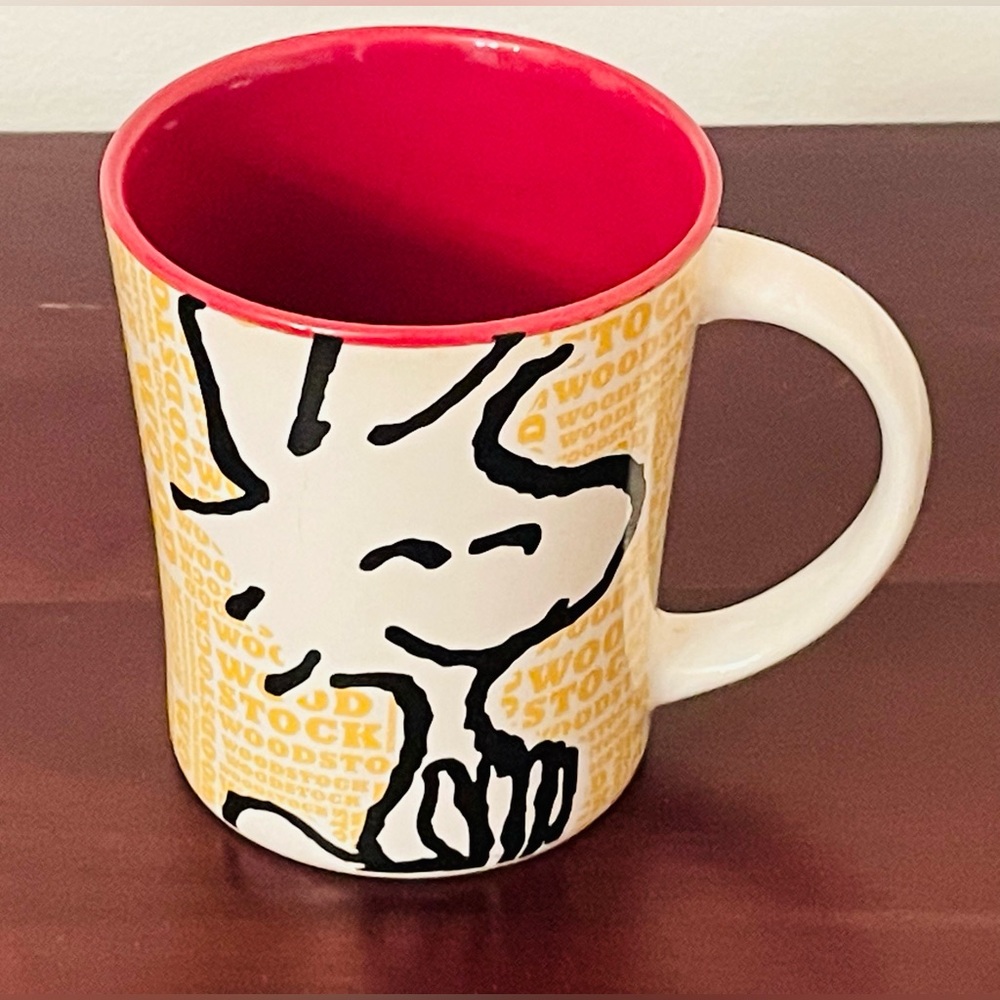 Pair Of Peanuts Snoopy Mugs:Snoopy and the Gang 21oz & Woodstock 15oz In EUC - Picture 13 of 16